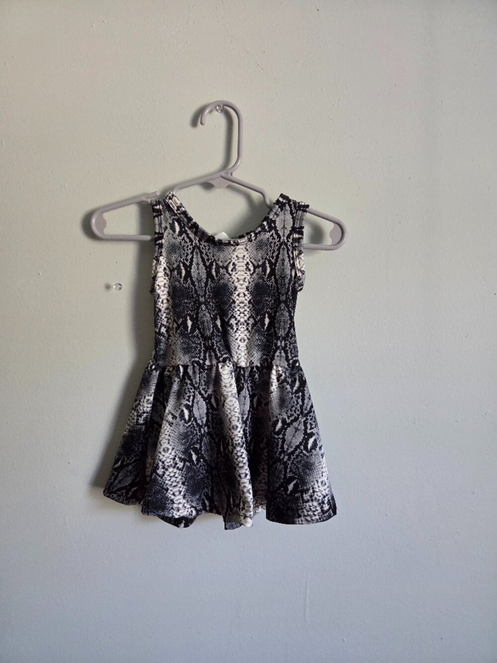 Dot Dot Smile Dress Baby Girl's 6-12mo Black Animal Print Twirl Tank NWT